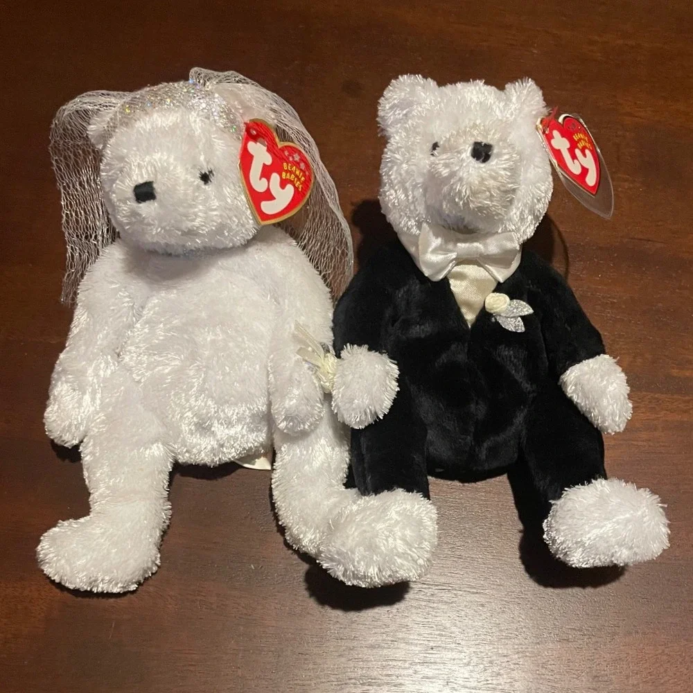 TY Groom & Bride Beanie Babies